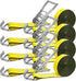 Ratchet Tie Down Straps 4 Pack – 2" x 20ft Heavy Duty Straps with J Hooks, 10,000 lb Break Strength