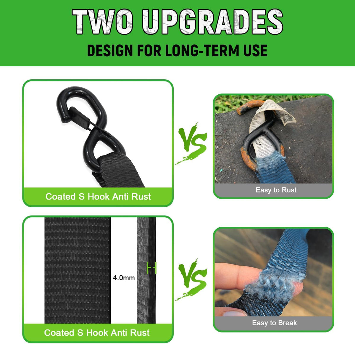 4 Pack Ratchet Tie Down Straps – 1
