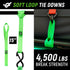 Retractable Ratchet Straps 4 Pack | 1in x 10ft Self Retracting Tie Down Straps with Soft Loops | 1500 lbs Break Strength for Motorcycle, Cargo, Truck, Trailer