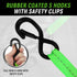 Retractable Ratchet Straps 4 Pack | 1in x 10ft Self Retracting Tie Down Straps with Soft Loops | 1500 lbs Break Strength for Motorcycle, Cargo, Truck, Trailer
