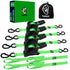 Retractable Ratchet Straps 4 Pack | 1in x 10ft Self Retracting Tie Down Straps with Soft Loops | 1500 lbs Break Strength for Motorcycle, Cargo, Truck, Trailer