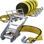Ratchet Tie Down Straps 4 Pack – 2" x 20ft Heavy Duty Straps with J Hooks, 10,000 lb Break Strength