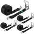 Ratchet Tie Down Straps 4 Pack – 2" x 20ft Heavy Duty Straps with J Hooks, 10,000 lb Break Strength