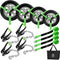 Car Tie Down Straps 4 Pack – 2" x 8' Heavy Duty Tire Straps with Chain Anchors , 10,000 lb Break Strength