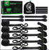 4 Pack Ratchet Tie Down Straps – 1" x 15ft Heavy Duty Cargo Straps with 2100 lb Break Strength & 15" Soft Loops for Motorcycle, Truck & Trailer