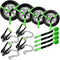 Car Tie Down Straps 4 Pack – 2" x 8' Heavy Duty Tire Straps with Chain Anchors , 10,000 lb Break Strength