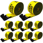 Winch Straps 4 Pack – 4" x 30ft Heavy Duty Tie Down Straps with Flat Hooks, 18,000 lb Break Strength