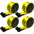 Winch Straps 4 Pack – 4" x 30ft Heavy Duty Tie Down Straps with Flat Hooks, 18,000 lb Break Strength