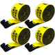 Winch Straps 4 Pack – 4" x 30ft Heavy Duty Tie Down Straps with Flat Hooks, 18,000 lb Break Strength