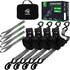 Retractable Ratchet Straps | 1in x 10ft Self Retracting Tie Down Straps with Soft Loops | 1800 lbs Break Strength for Motorcycle, Cargo, Truck, Trailer