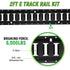E Track Tie Down Rail Kit 4 Pack – 4 ft Heavy Duty Rails, 6000 lb Break Strength for Cargo, Motorcycles & Trailers