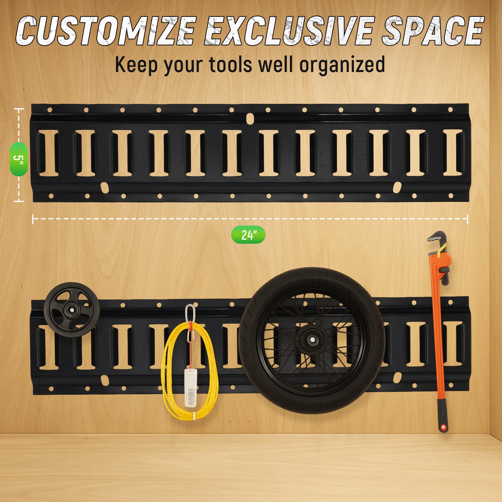 E Track Tie Down Rail Kit 4 Pack – 4 ft Heavy Duty Rails, 6000 lb Break Strength for Cargo, Motorcycles & Trailers