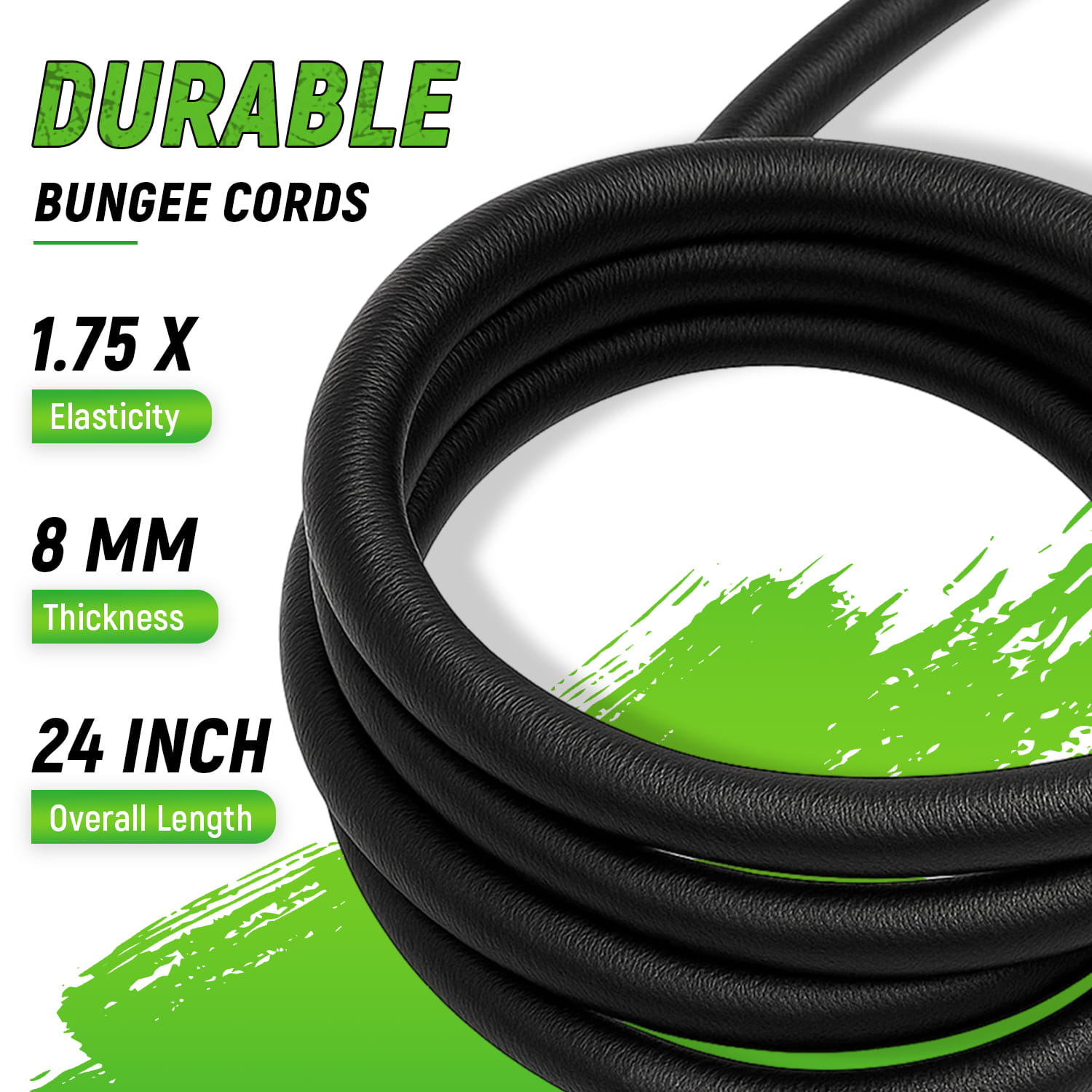 Heavy Duty Bungee Cord with Hooks 12 Pack | Industrial Grade Blue Bungee Cords for Outdoor Camping, Kayaking & Cargo Fastening