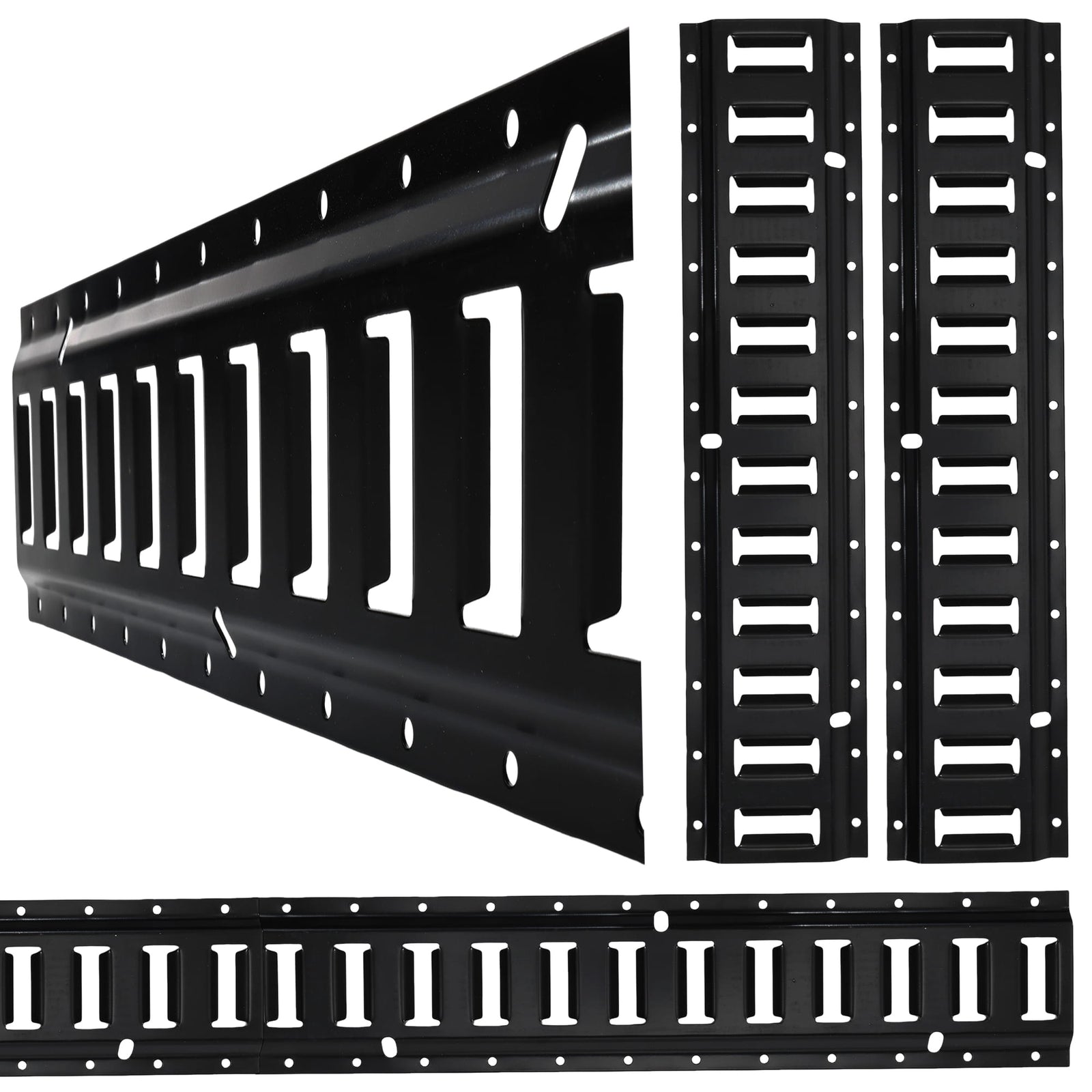 E Track Tie Down Rail Kit 4 Pack – 4 ft Heavy Duty Rails, 6000 lb Break Strength for Cargo, Motorcycles & Trailers
