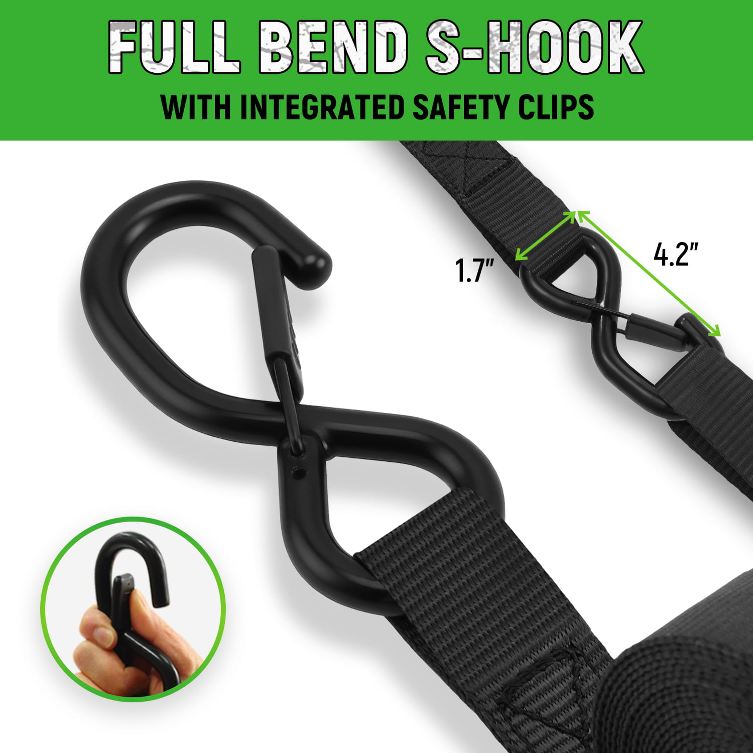 4 Pack Ratchet Tie Down Straps – 1