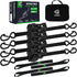 Retractable Ratchet Straps | 1in x 10ft Self Retracting Tie Down Straps with Soft Loops | 1800 lbs Break Strength for Motorcycle, Cargo, Truck, Trailer