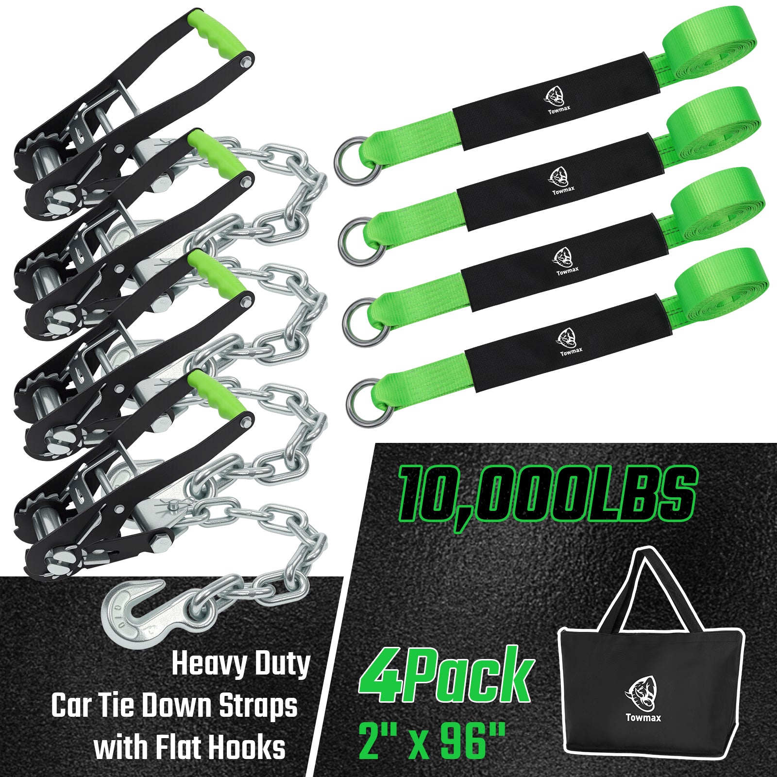Car Tie Down Straps 4 Pack – 2