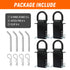 Stake Pocket D Ring 4 Pack – 1/2" Heavy Duty Removable D-Rings with Hitch Pin, 12,000 lb Capacity for Trailers & Flatbeds