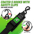 Boat Tie Down Straps 2 Pack – 2" x 48" Adjustable Trailer Straps with Safety Lock, 1200 lb Capacity for Boat, Jet Ski & Kayak