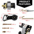 Ladder Rack Ratchet Straps 4 Pack – 1.5" x 7.5ft Rack Straps with J Hooks for Trailer Cargo Control