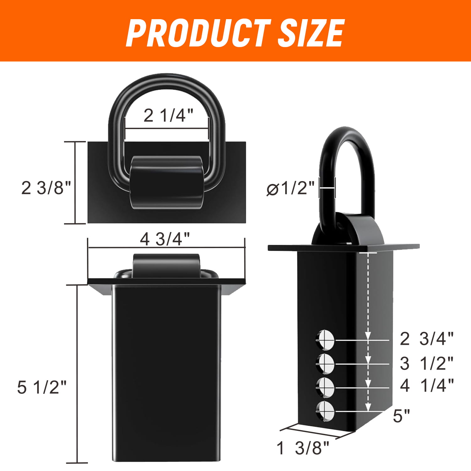 Stake Pocket D Ring 4 Pack – 1/2