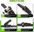 4 Pack Ratchet Tie Down Straps – 1" x 15ft Heavy Duty Cargo Straps with 2100 lb Break Strength & 15" Soft Loops for Motorcycle, Truck & Trailer