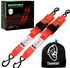 Boat Tie Down Straps 2 Pack – 2" x 48" Adjustable Trailer Straps with Safety Lock, 1200 lb Capacity for Boat, Jet Ski & Kayak
