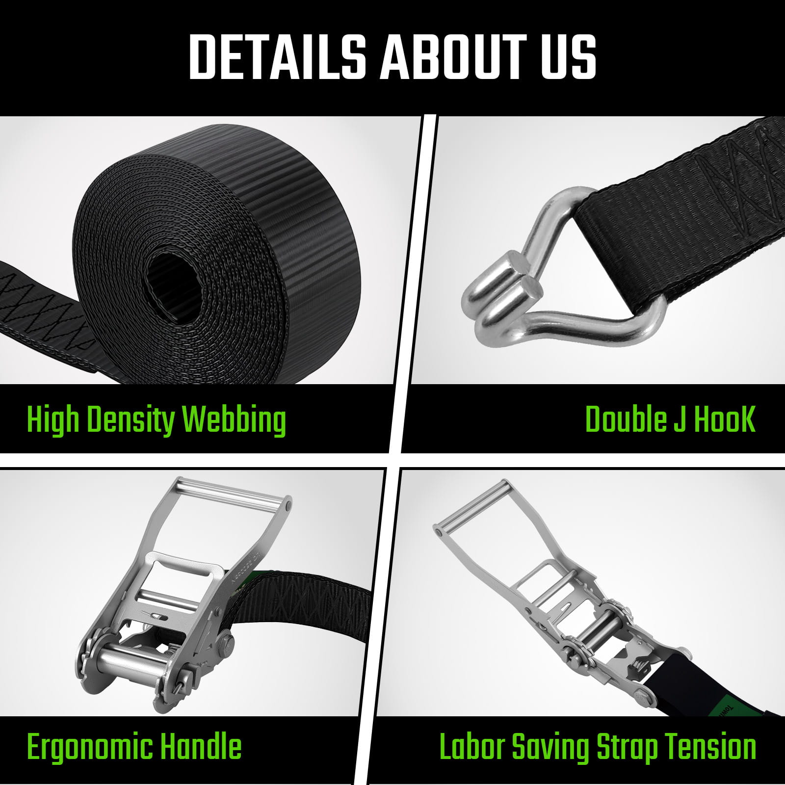 Ratchet Tie Down Straps 4 Pack – 2