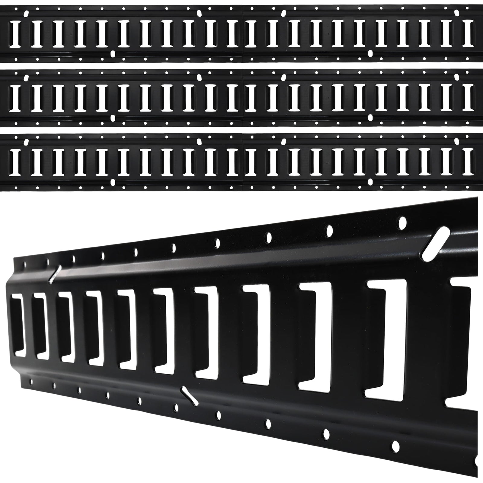 E Track Tie Down Rail Kit 4 Pack – 4 ft Heavy Duty Rails, 6000 lb Break Strength for Cargo, Motorcycles & Trailers