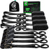 4 Pack Ratchet Tie Down Straps – 1" x 15ft Heavy Duty Cargo Straps with 2100 lb Break Strength & 15" Soft Loops for Motorcycle, Truck & Trailer