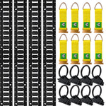 E Track Tie Down Rail Kit 4 Pack – 4 ft Heavy Duty Rails, 6000 lb Break Strength for Cargo, Motorcycles & Trailers