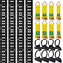 E Track Tie Down Rail Kit 4 Pack – 4 ft Heavy Duty Rails, 6000 lb Break Strength for Cargo, Motorcycles & Trailers