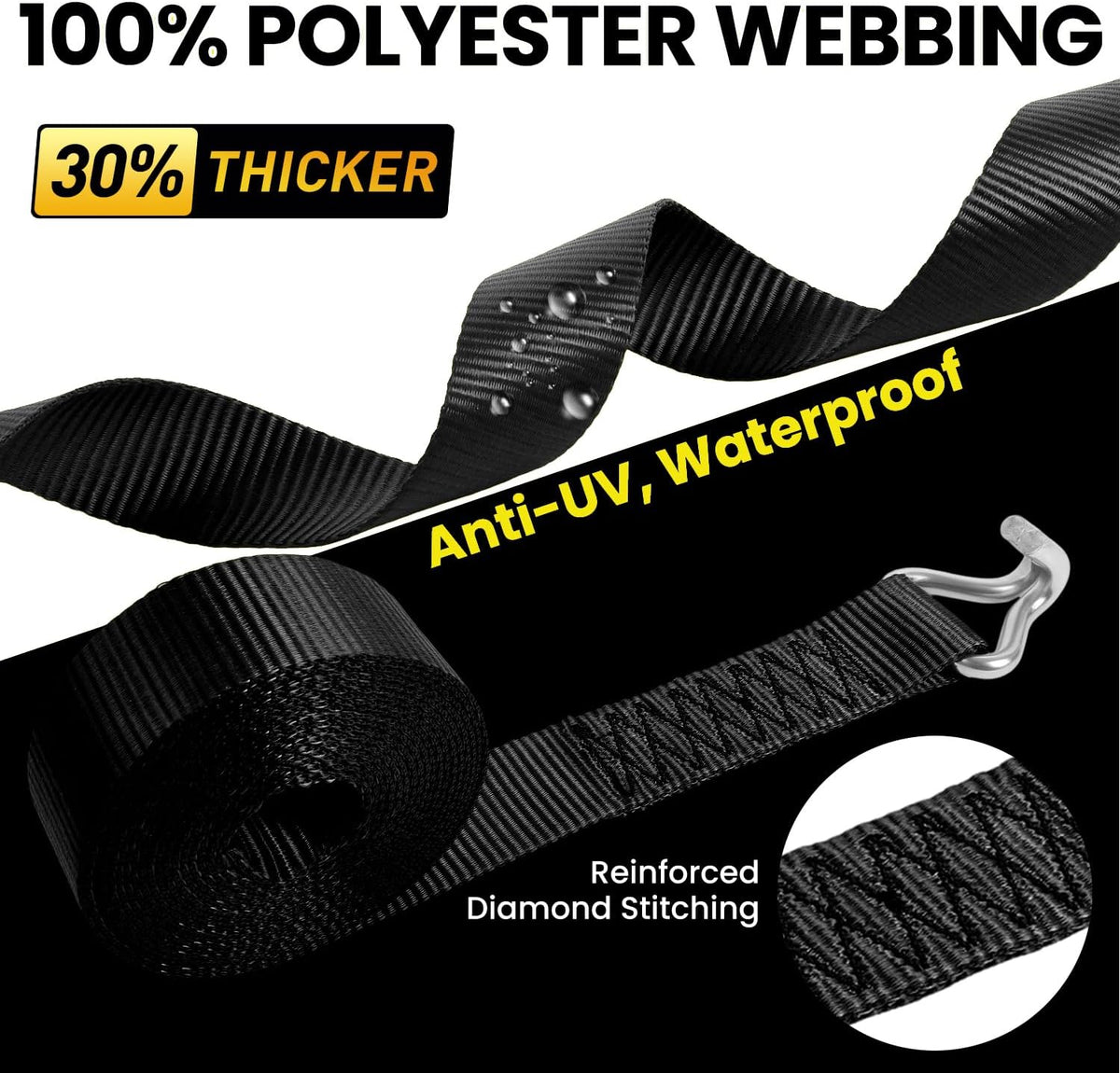 Ratchet Tie Down Straps 4 Pack – 2