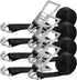 Ratchet Tie Down Straps 4 Pack – 2" x 20ft Heavy Duty Straps with J Hooks, 10,000 lb Break Strength
