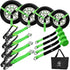 Car Tie Down Straps 4 Pack – 2" x 8' Heavy Duty Tire Straps with Flat Hooks, 10,000 lb Break Strength