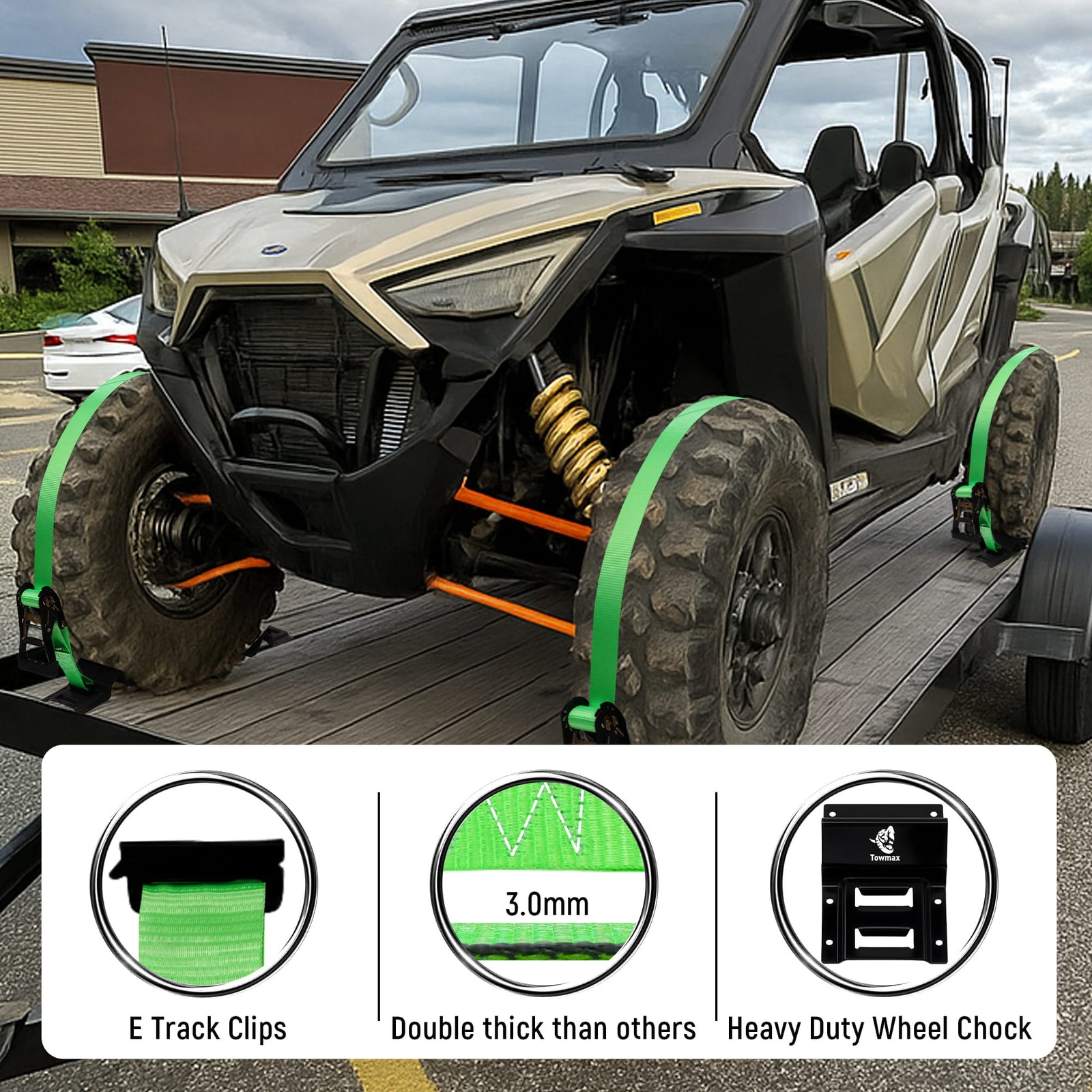 UTV Wheel Chock Tie Down Kit 4 Pack – 2